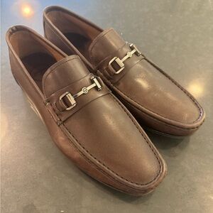 Peter Millar Men's Brown Leather Loafers